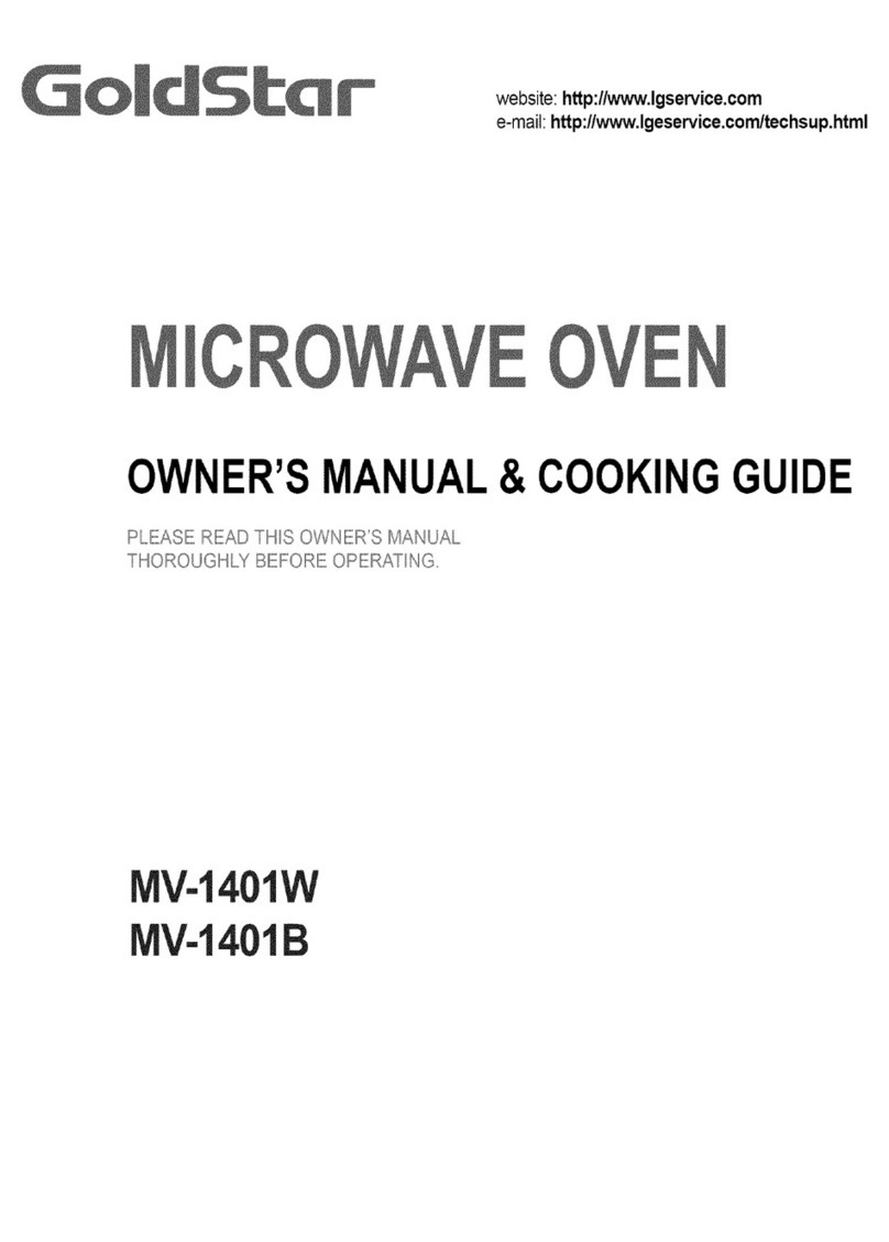Goldstar MV-1401W Owner's manual & cooking guide
