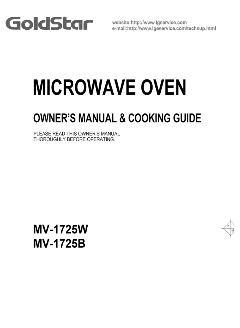 Goldstar MV-1725B Owner's manual & cooking guide