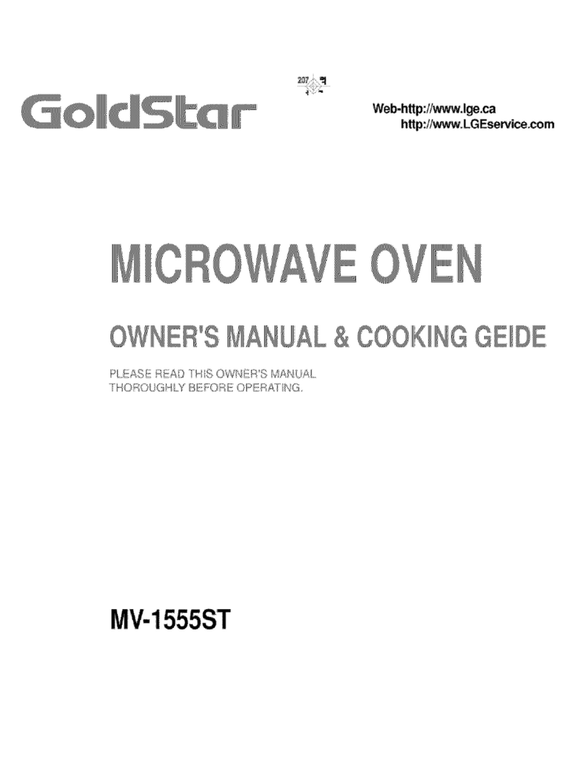 Goldstar MV-1555ST Owner's manual & cooking guide