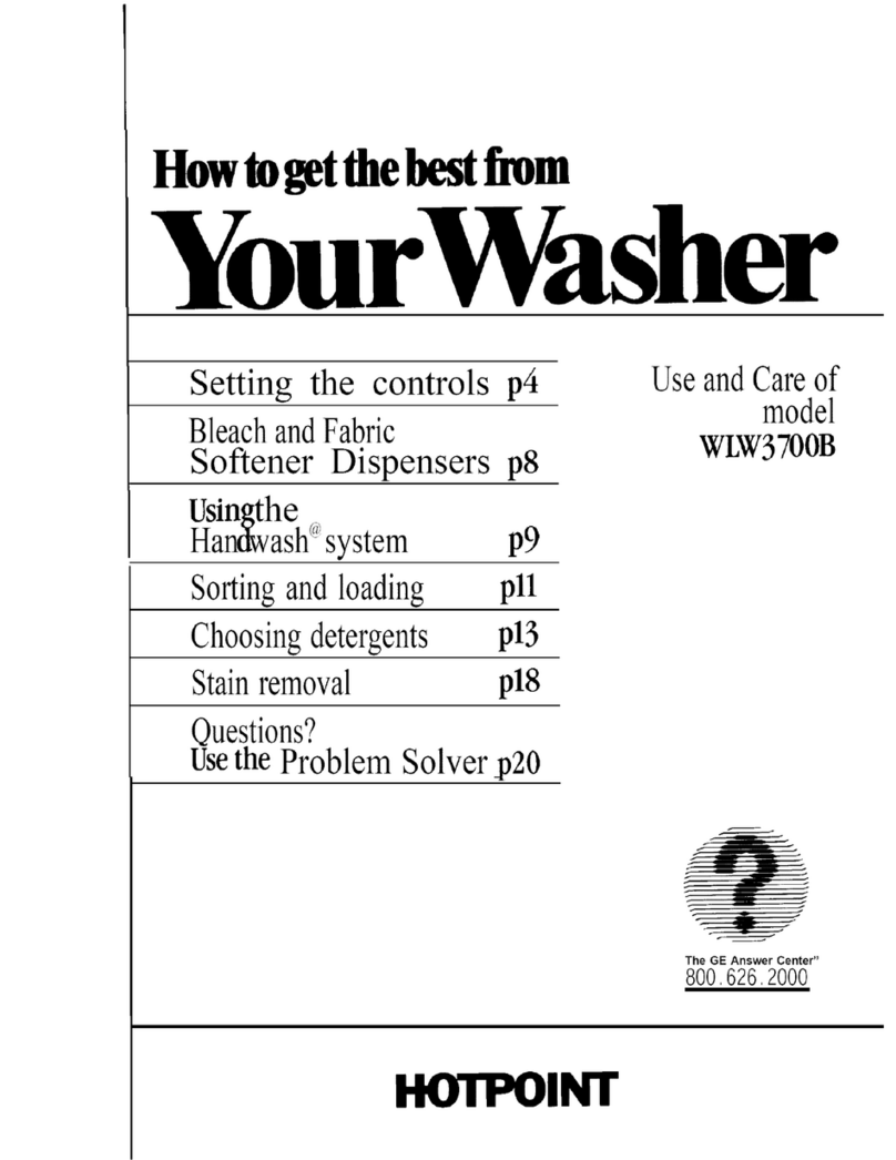 Hotpoint WLW3700B Installation instructions