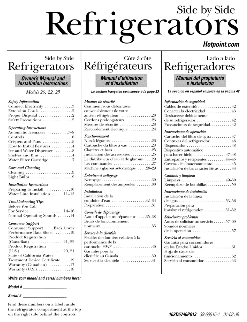 Hotpoint HSS25GFTHWW and Operating instructions