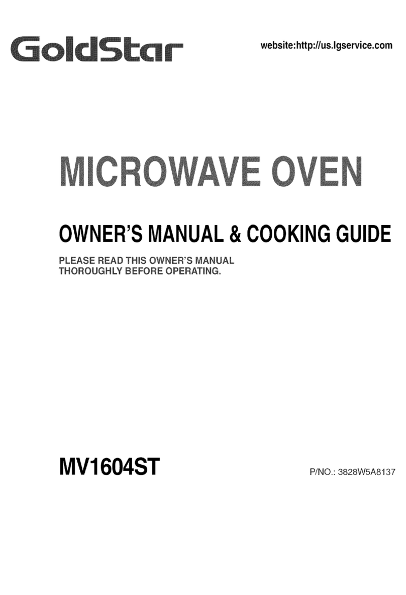 Goldstar MV1604ST Owner's manual & cooking guide