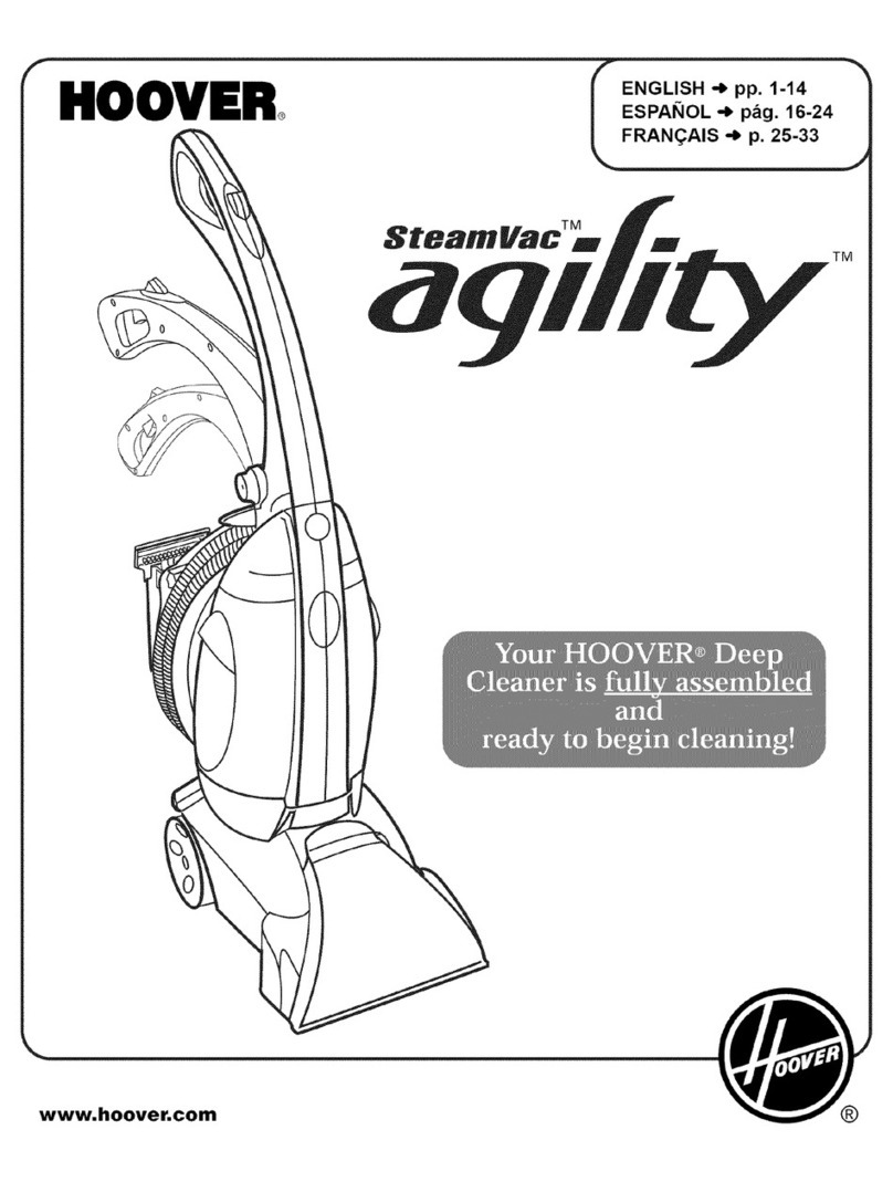 Hoover SteamVac Aqility User manual Hoover SteamVac Aqility User manual