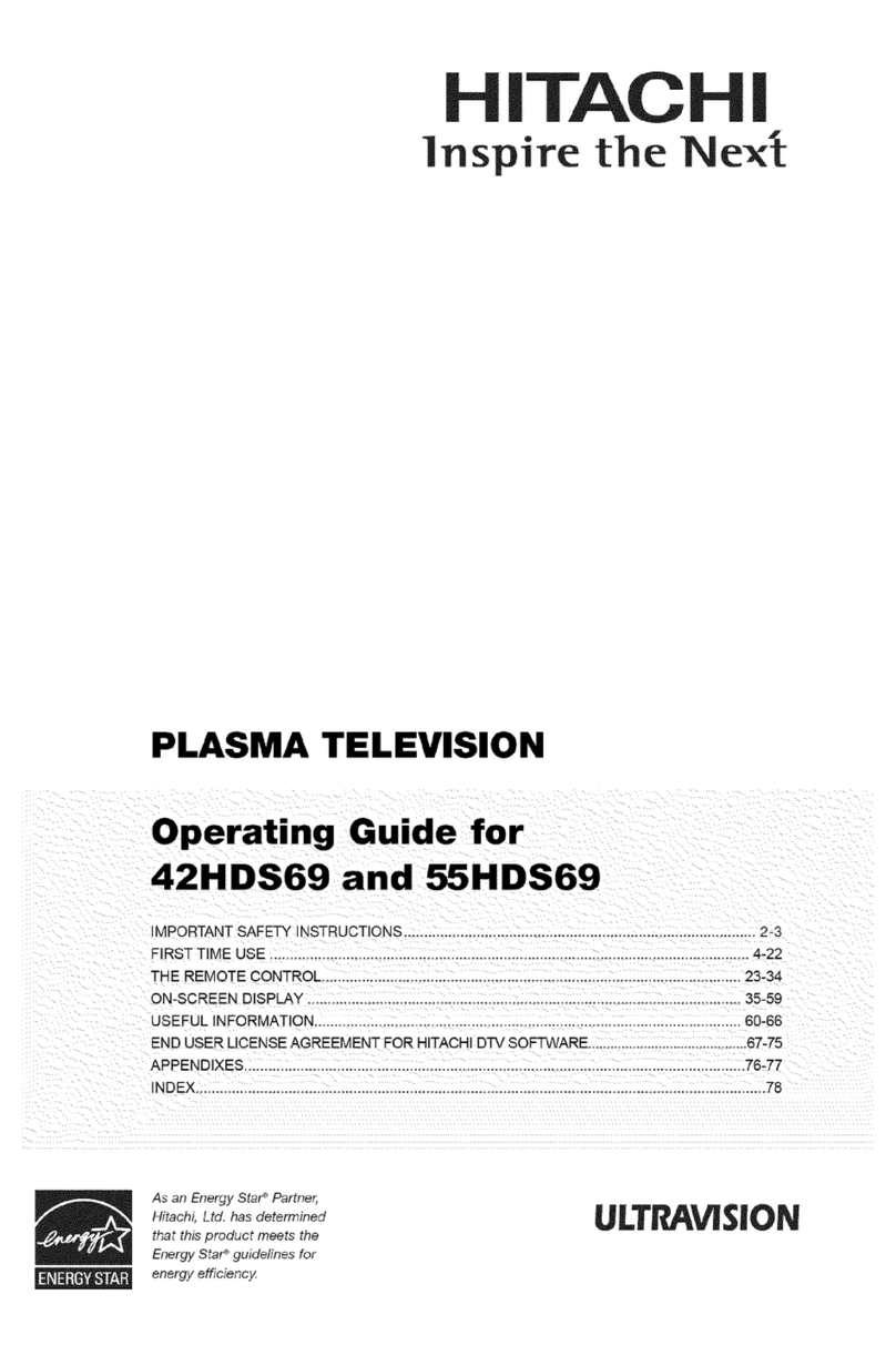 Hitachi 42HDS69 - 42" Plasma TV User manual