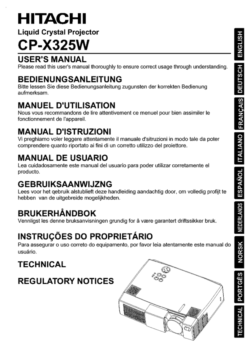 Hitachi CP-X325W user manual