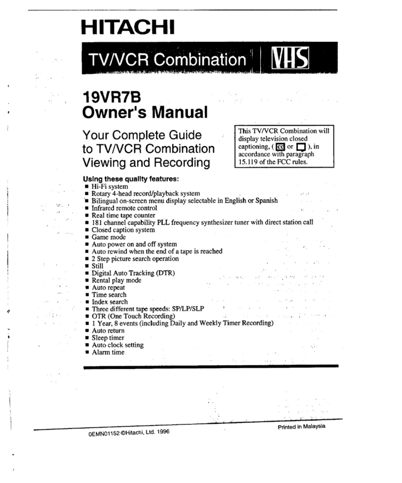 Hitachi 19VR7B owner's manual