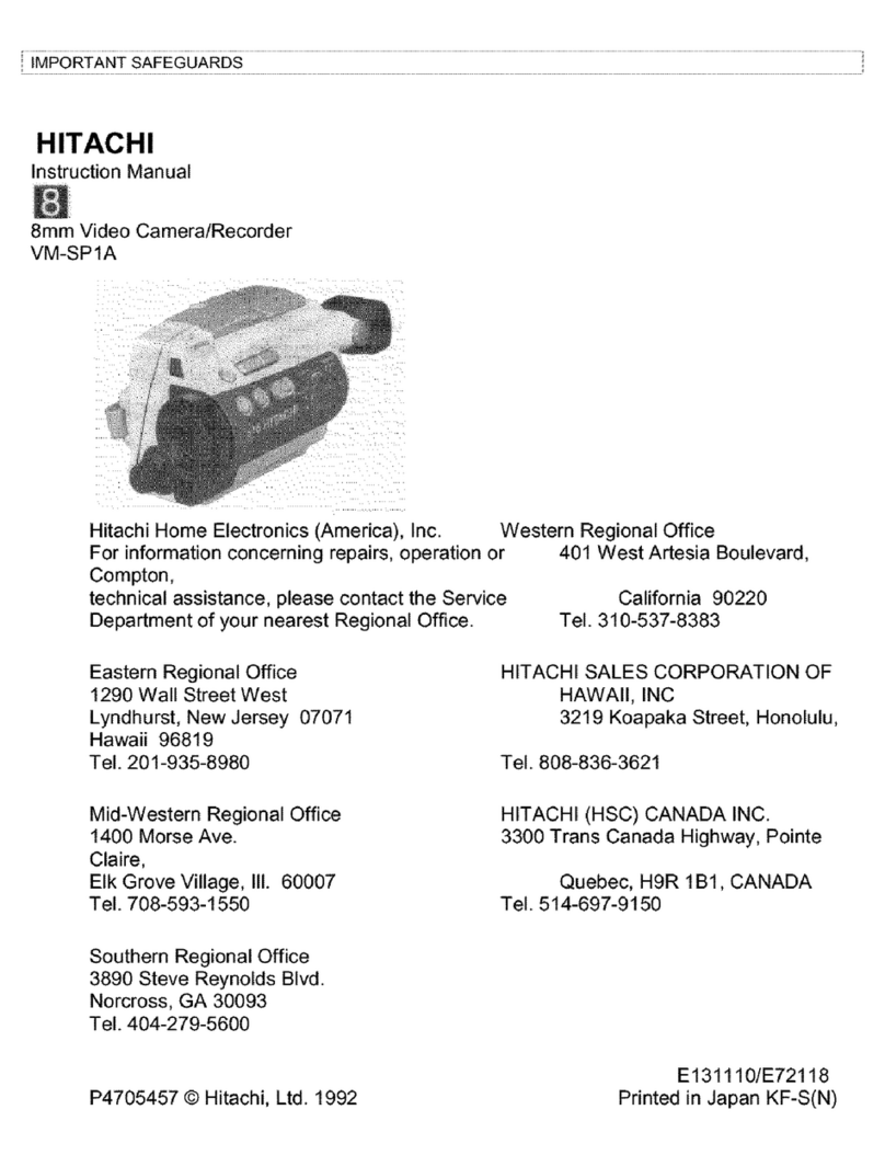 Hitachi VM-SP1A instruction manual