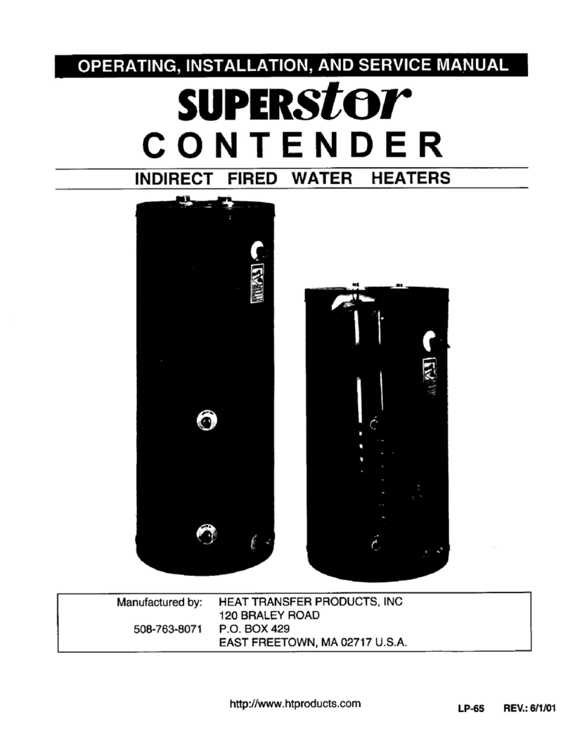 Heat Transfer SUPERStor SSC-80 Operating Operating, installation and service manual
