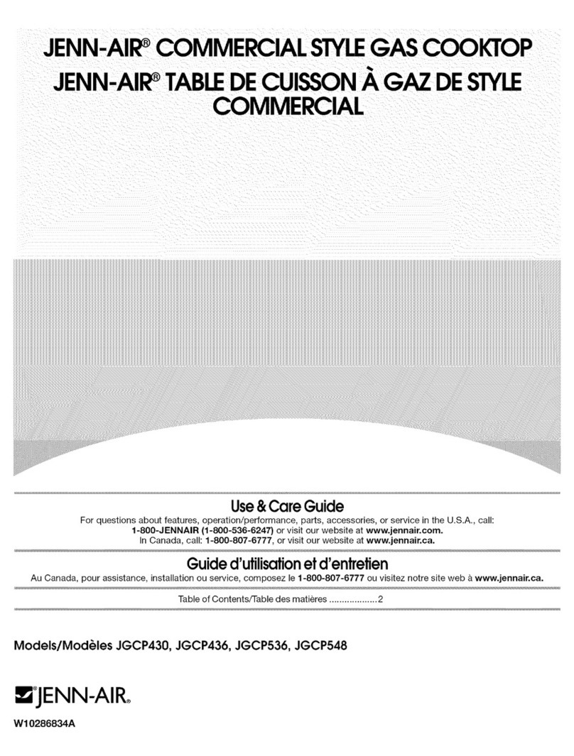 Jenn-Air PRO-STYLE JGCP430ADP Use & care guide