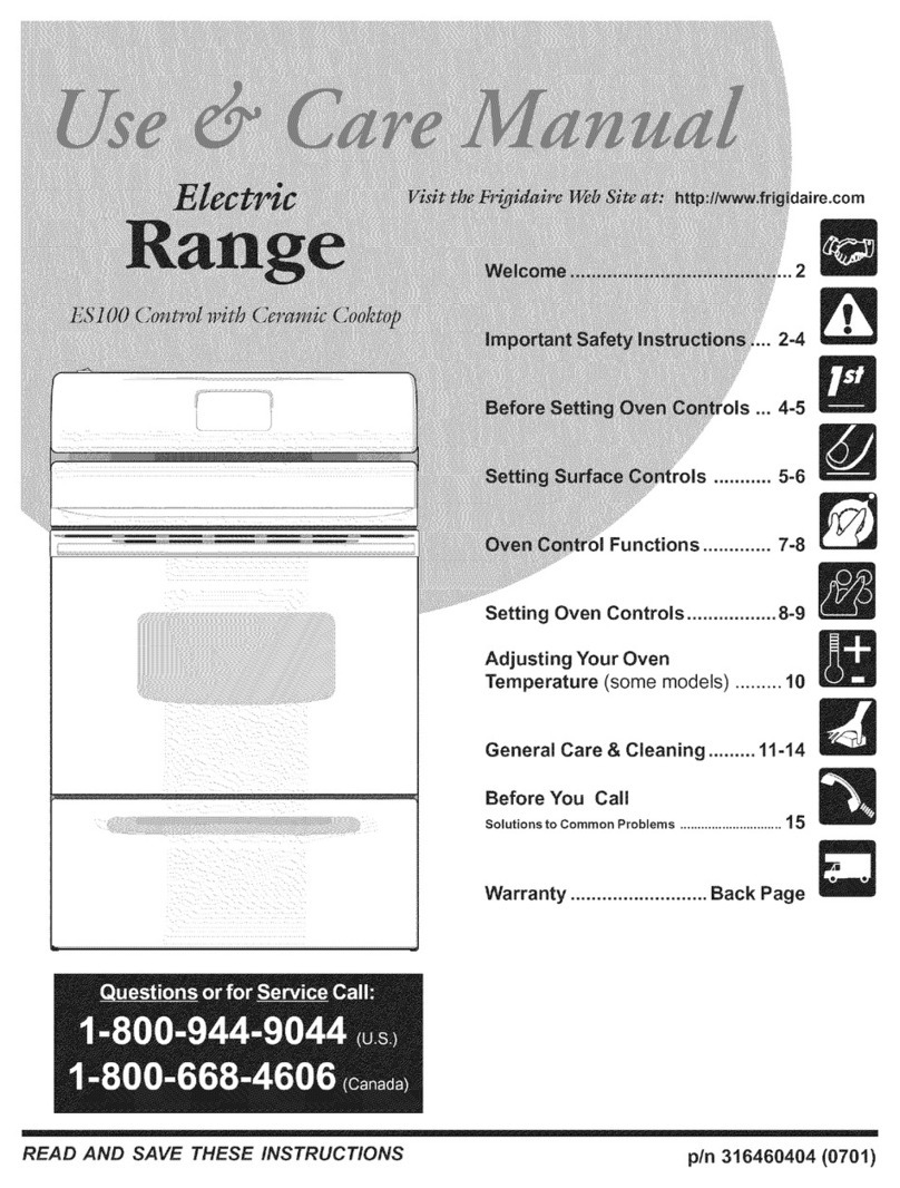 Frigidaire CFEF320GSC User manual Frigidaire CFEF320GSC User manual