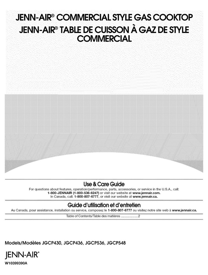 Jenn-Air JGCP436WP01 User manual