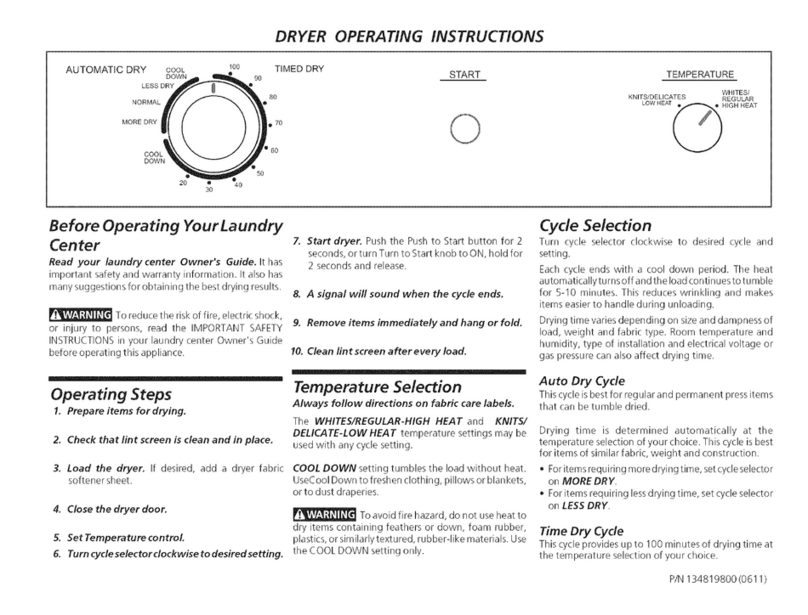 Frigidaire FEZ831CFS1 User manual
