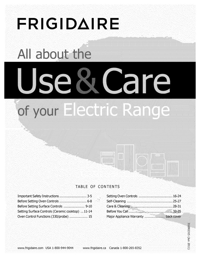 Frigidaire CGEF3032MFA User manual