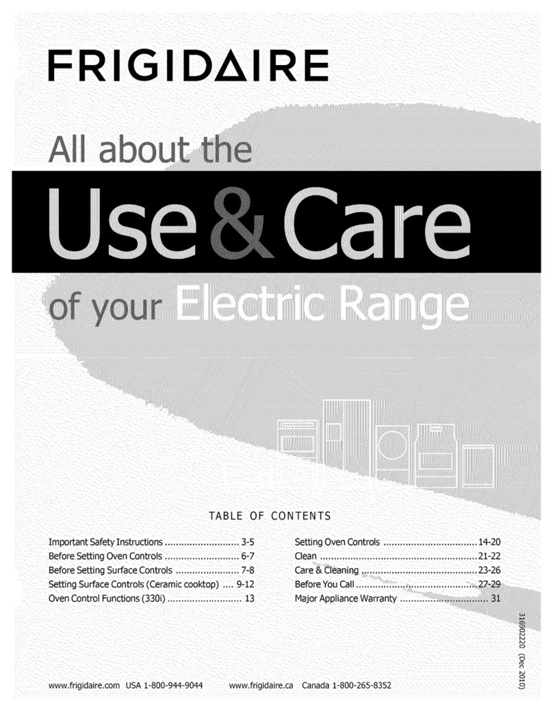 Frigidaire FFEF3019MSC User manual