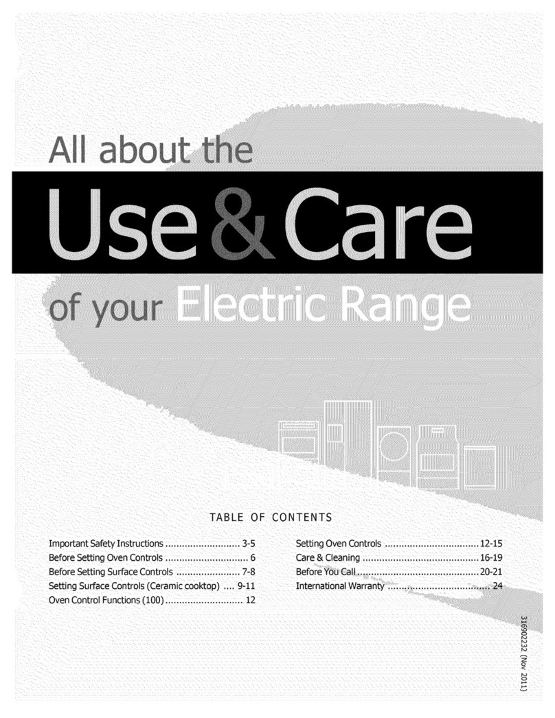 Frigidaire FFEF3012XSA Owner's manual Frigidaire FFEF3012XSA Owner's manual
