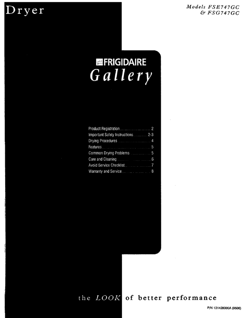 Frigidaire FSG747GC User manual