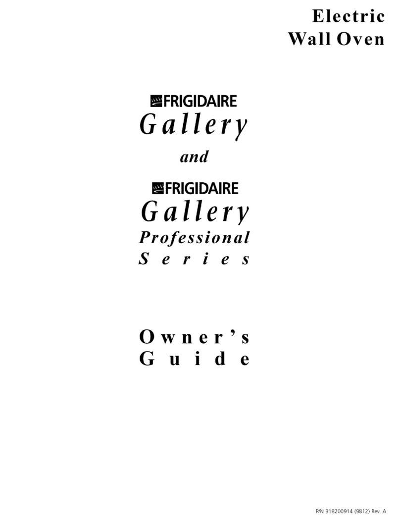 Frigidaire Gallery User manual Frigidaire Gallery User manual