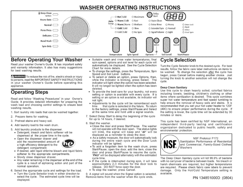 Frigidaire ATF8000FE2 User manual