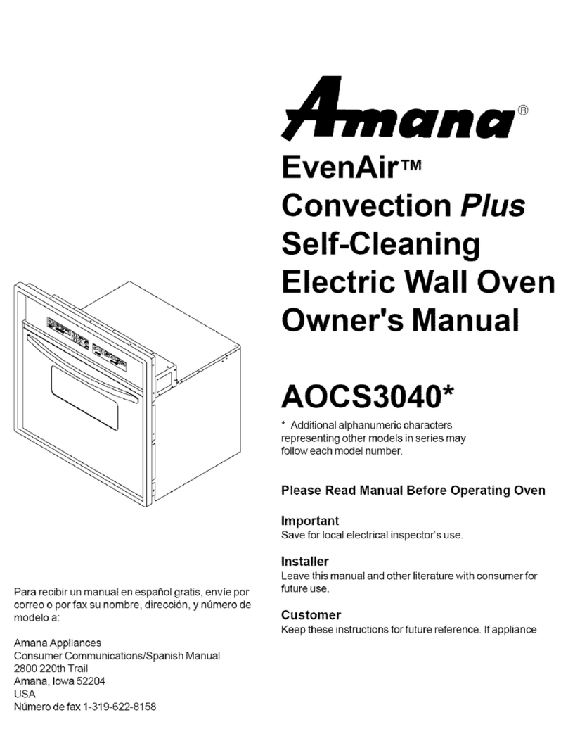 Amana EvenAir AOCS3040WW User manual