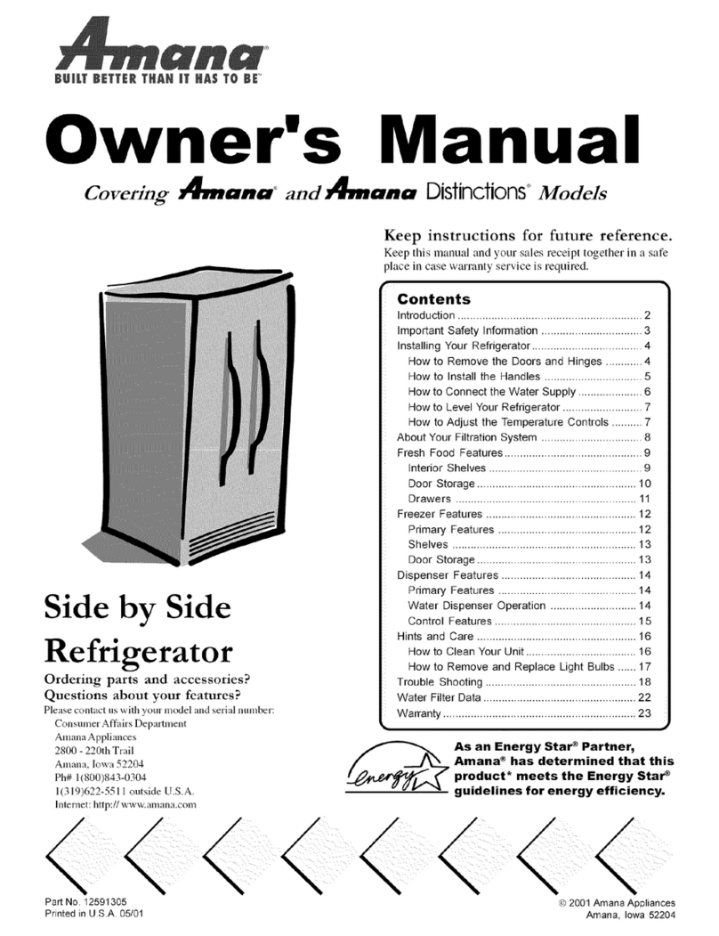 Amana Distinctions DRS246RBC User manual