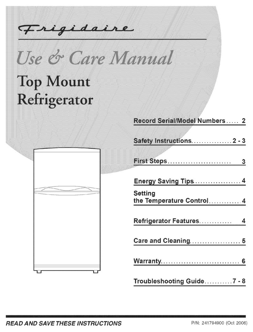 Frigidaire FRT124FWK0 Use & care manual