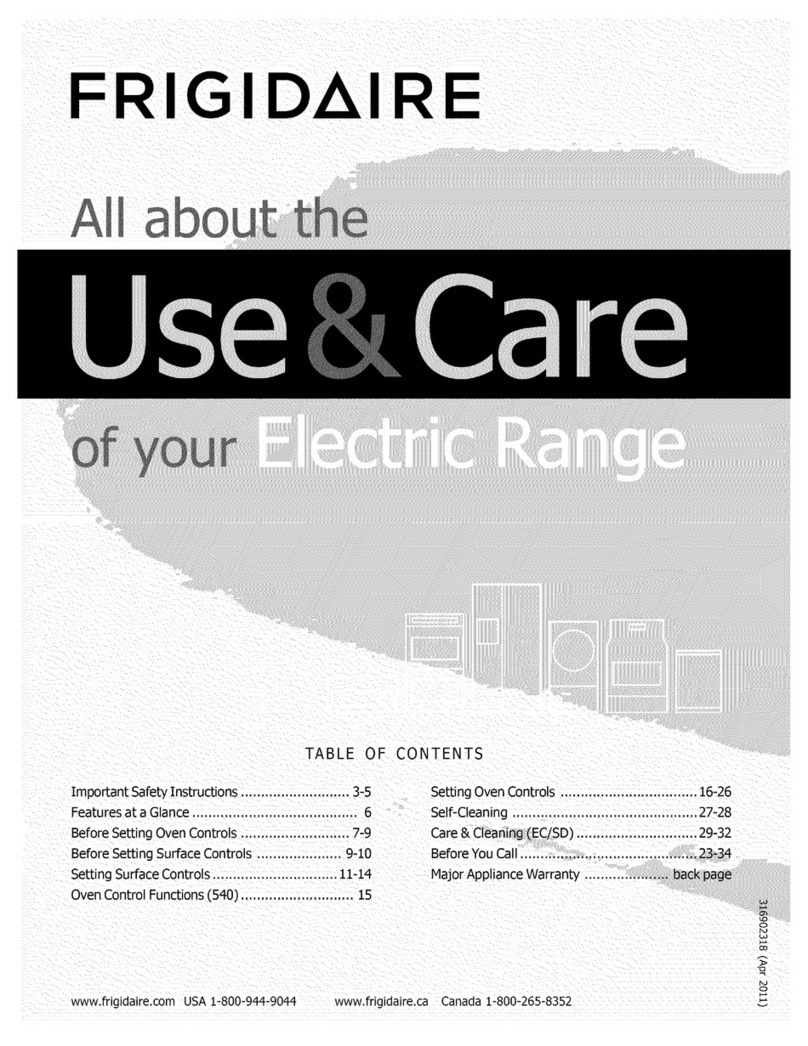Frigidaire CGEF3034MFC Owner's manual