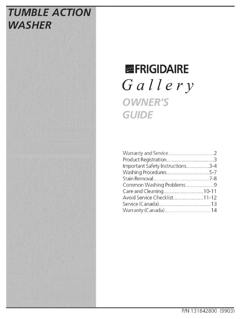 Frigidaire Gallery FWT449GFS2 owner's guide