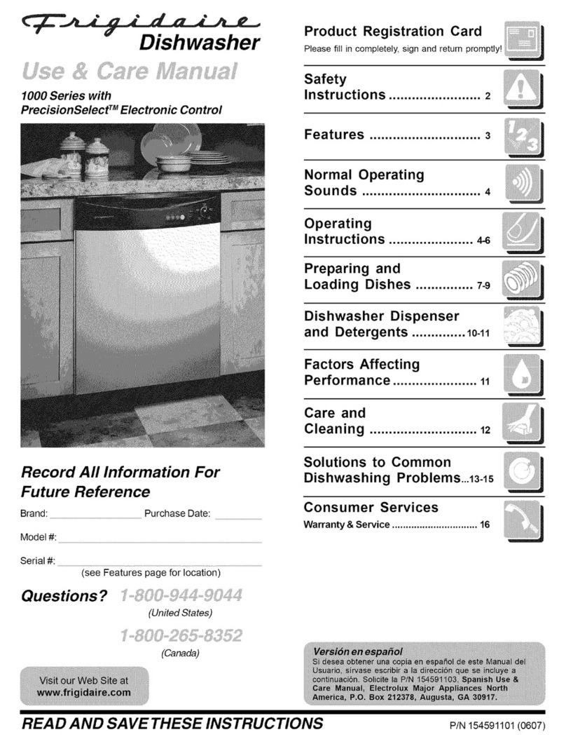 Frigidaire FDB1050REB2 User manual