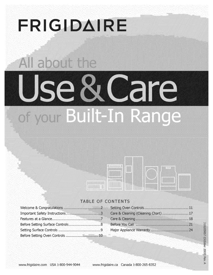 Frigidaire FFGS3025LSC Owner's manual