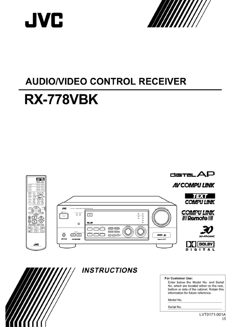 JVC RX-778VBK - Audio/Video Receiver instructions