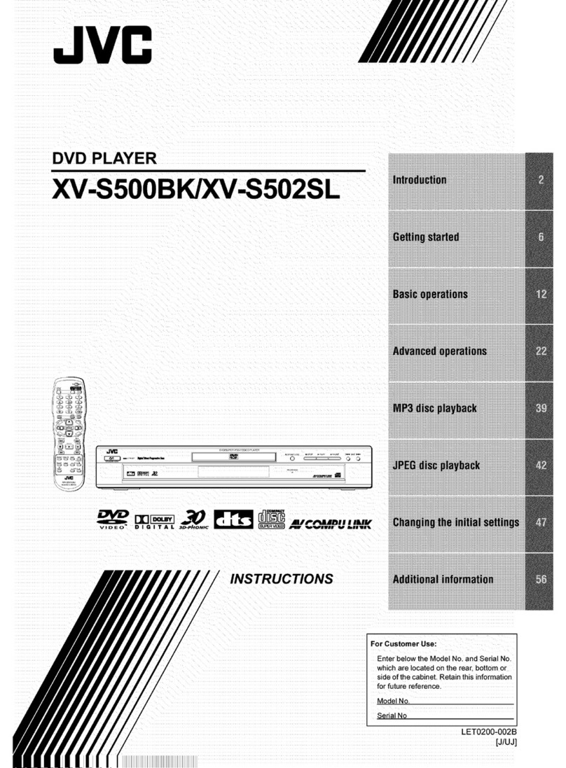 JVC XV-S5OOBK User manual