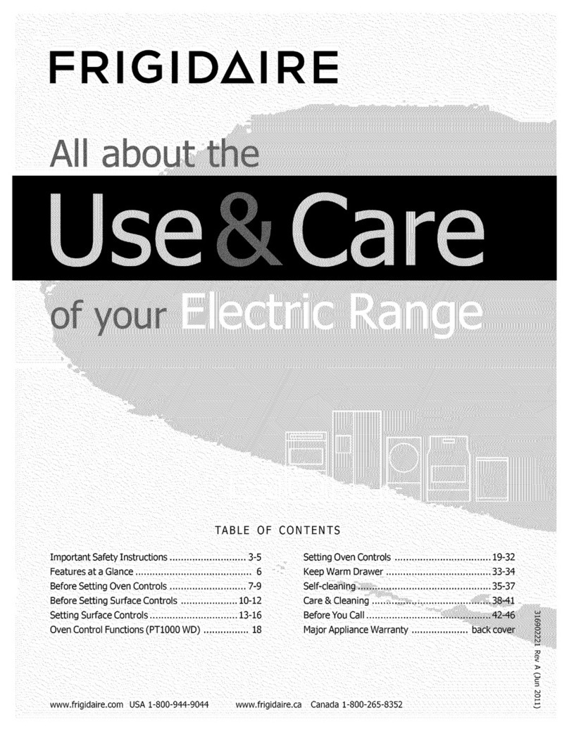 Frigidaire FPEF3081MFA Owner's manual