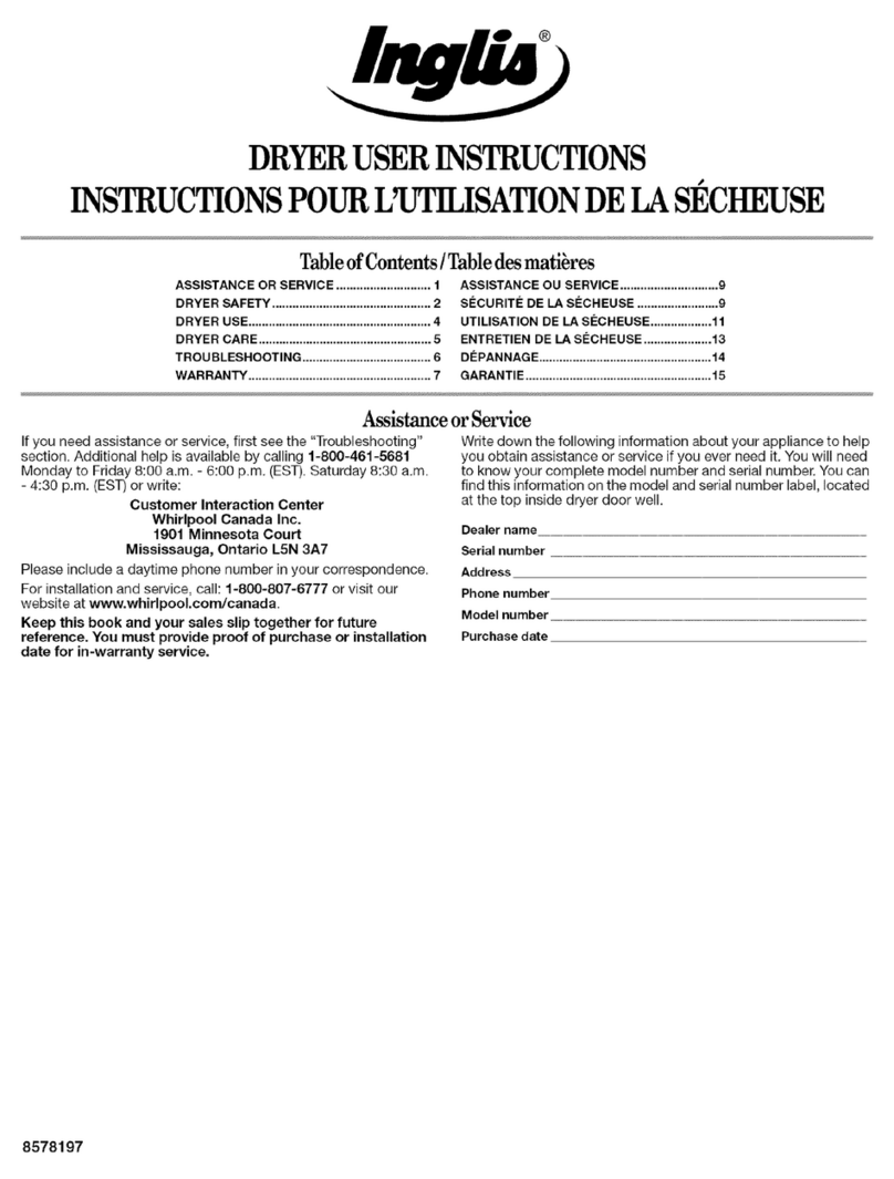 Inglis IS84000 User instructions