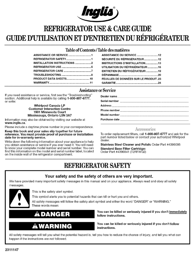 Inglis ITQ225800 User manual