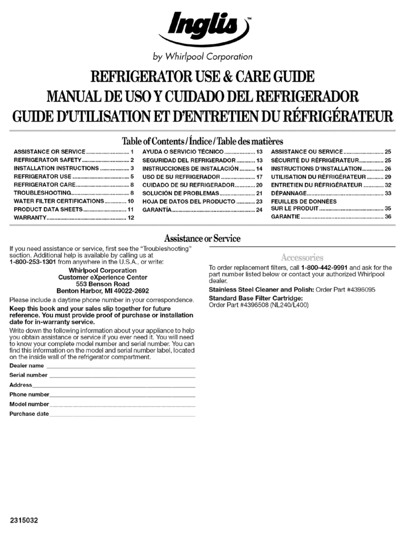 Inglis IS25AGXRQ00 User manual