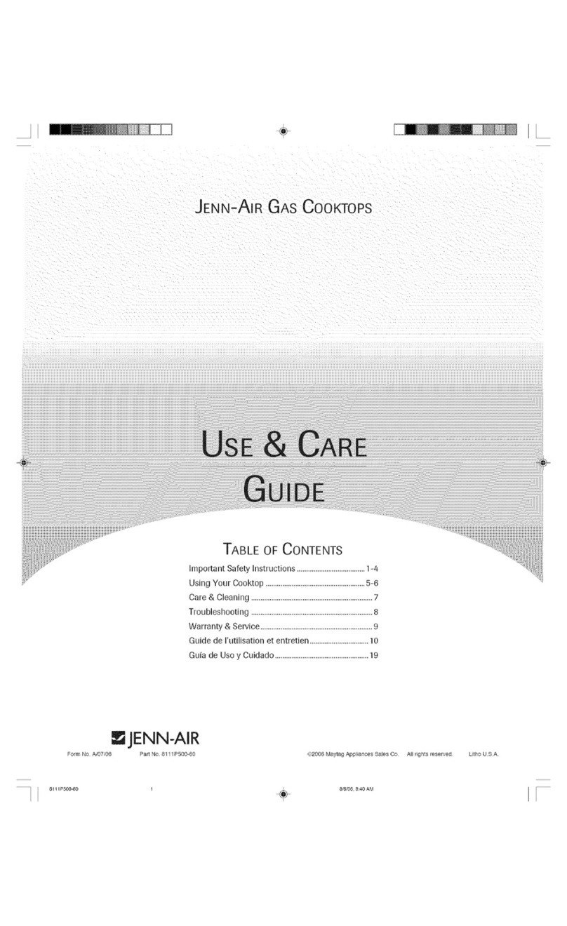 Jenn-Air JGC8536BDS10 Use & care guide