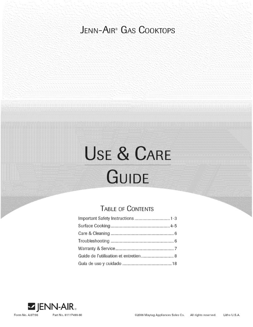 Jenn-Air JGC1536ADB Use & care guide