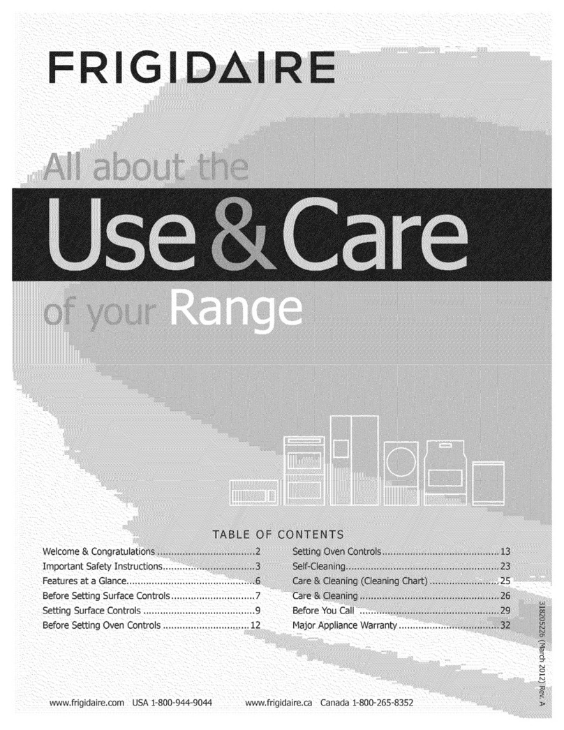 Frigidaire FGEF302TNFA User manual