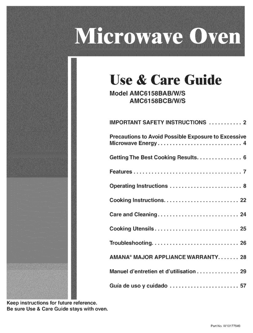 Jenn-Air AMC6158BCW Use & care guide
