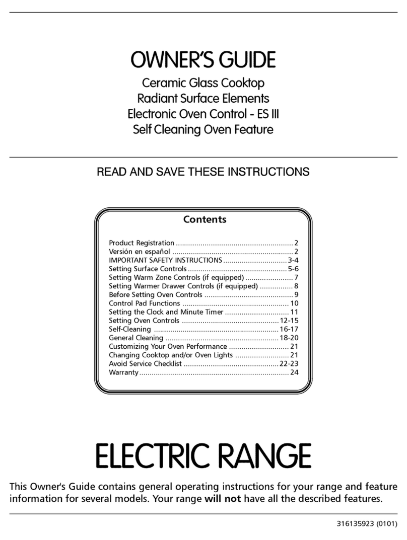 Frigidaire FEF368CJSD User manual