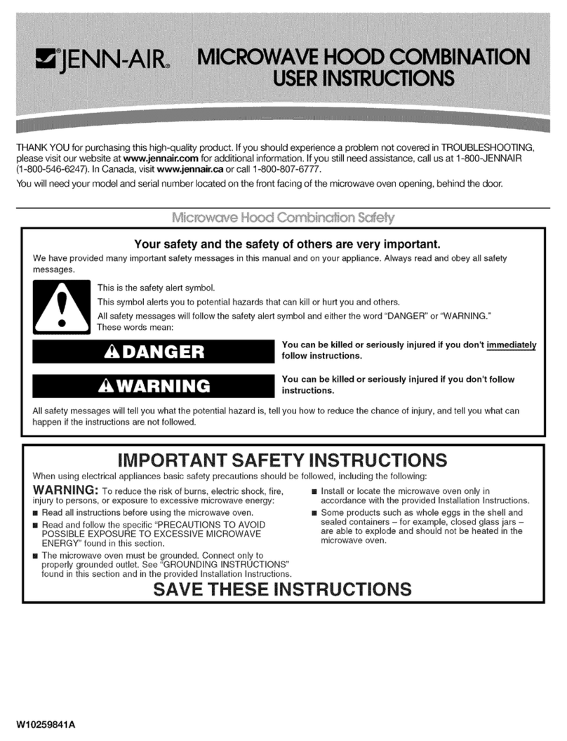 Jenn-Air YJMV8208DS00 User instructions