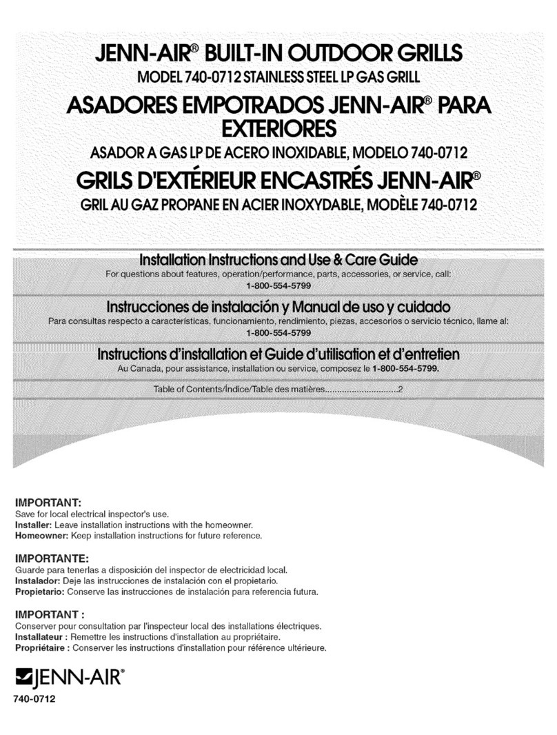 Jenn-Air 740-0712 Product information sheet