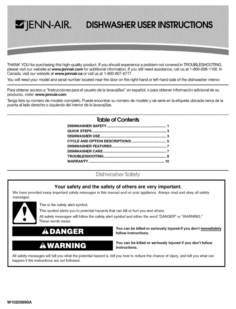 Jenn-Air JDB3000AWB0 User manual