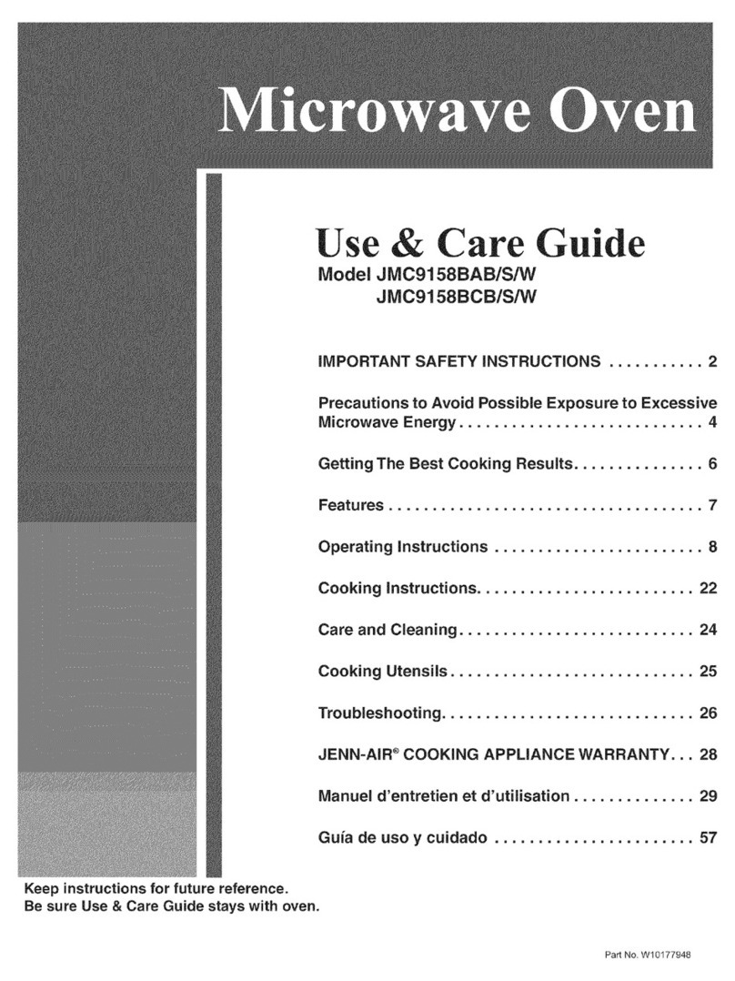 Jenn-Air JMC9158BCW Use & care guide Jenn-Air JMC9158BCW Use & care guide