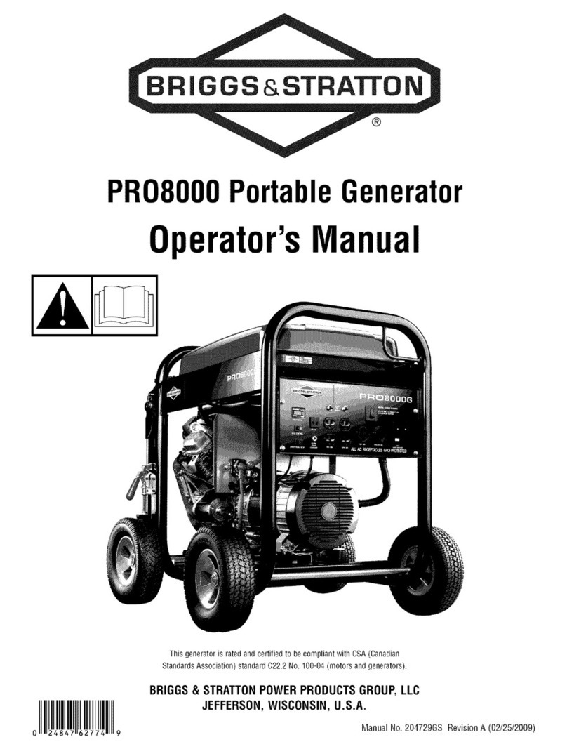 Briggs & Stratton PRO8000 Operator's manual