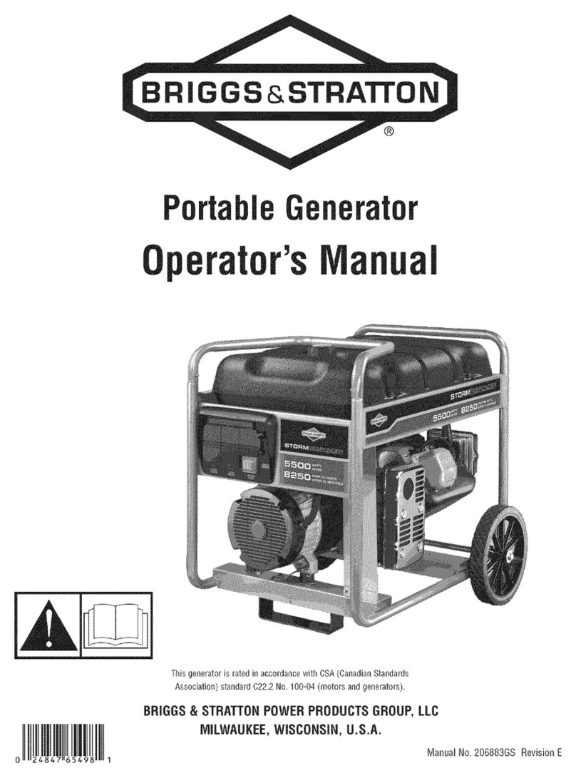 Briggs & Stratton 206883GS User manual Briggs & Stratton 206883GS User manual