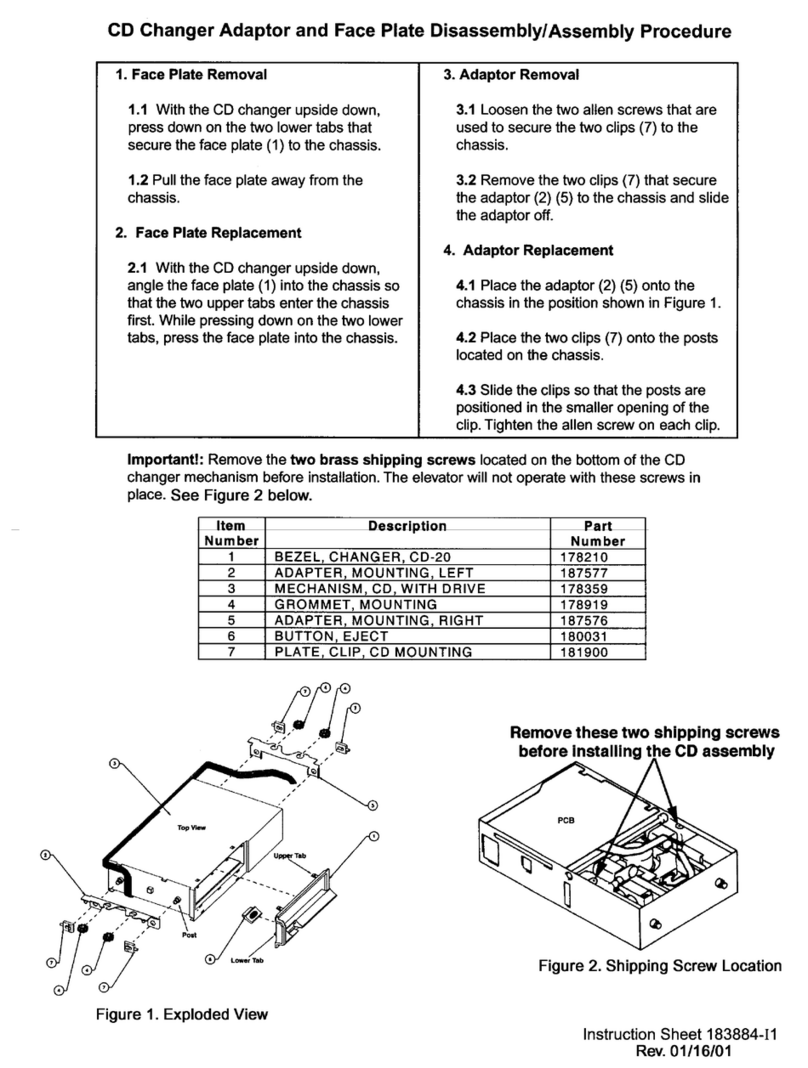 Bose CD-20 User manual