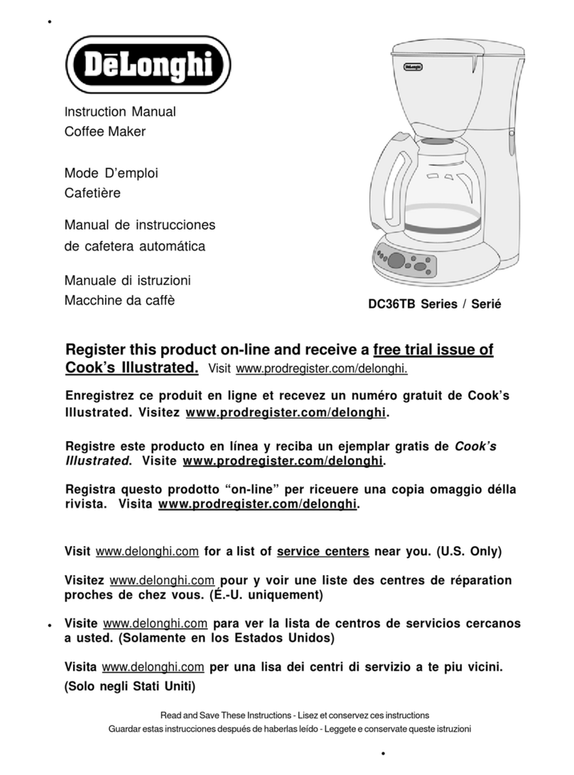 DeLonghi DC36TB series instruction manual