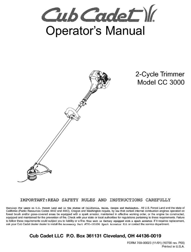 Cub Cadet CC 3000 Operator's manual