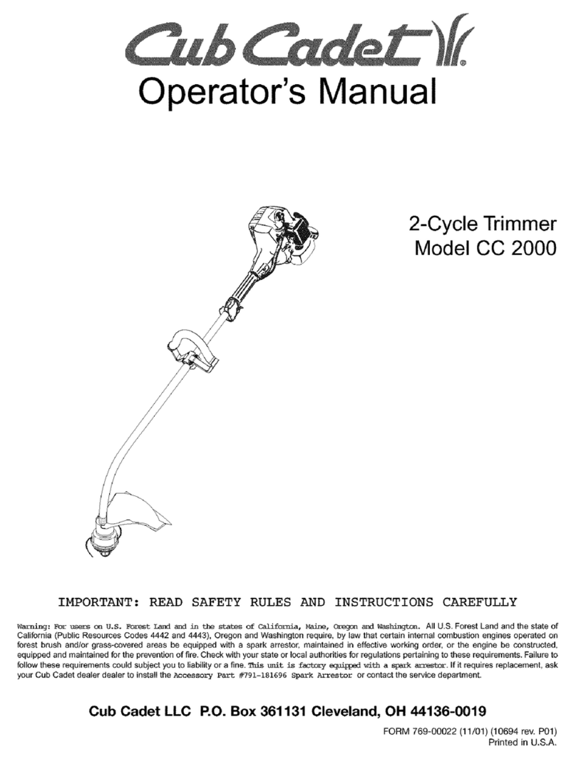 Cub Cadet CC 2000 User manual